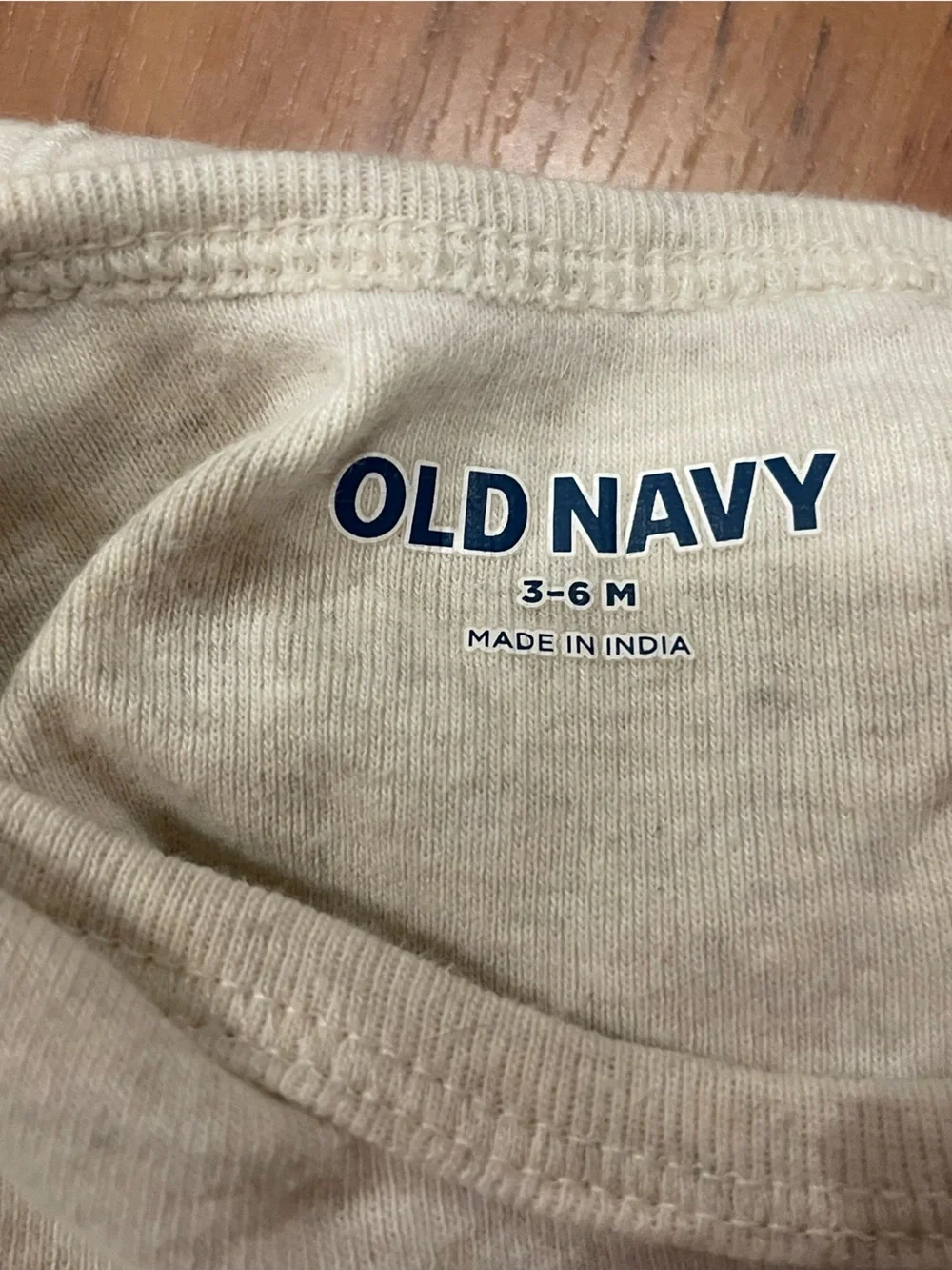Old Navy Cream Long-Sleeve Baby One-Piece onesie Mom's Shining Star Graphic